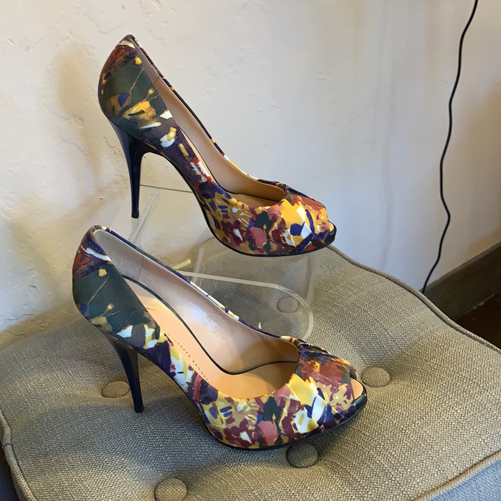 Colorful patterned heels by Giuseppe Zanotti